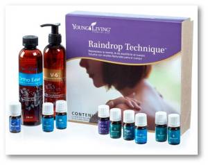 Raindrop masažo technikos eterinių aliejų rinkinys